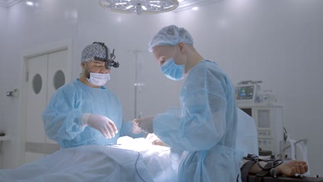 surgical procedure in an operating room