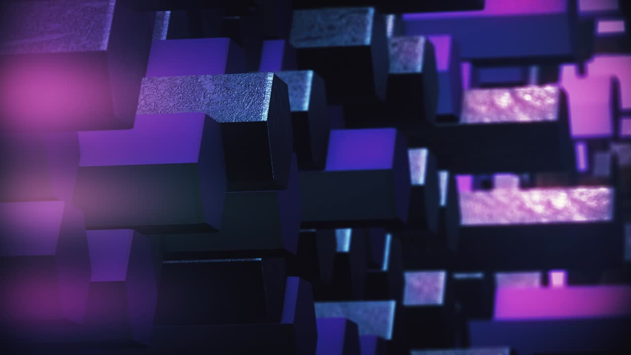 Moving background of hexagons. 4K motion graphics