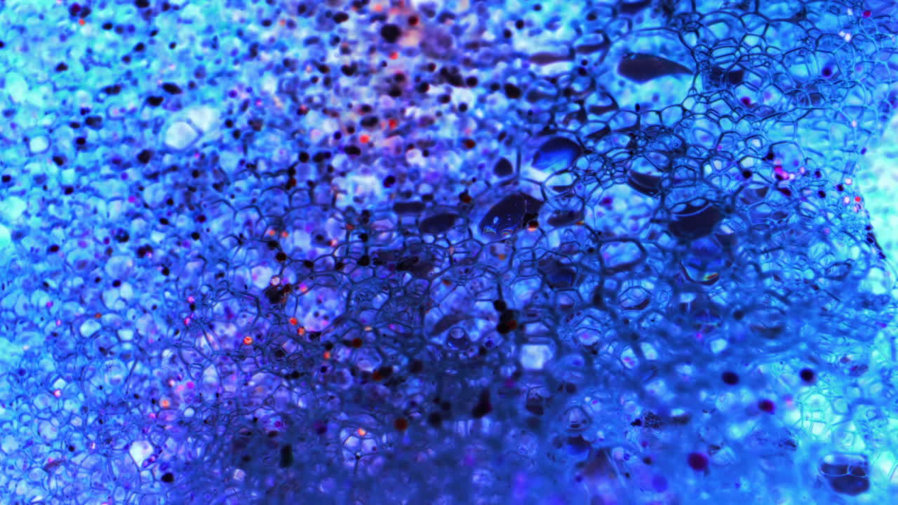 거품의 추상적인 매크로 사진