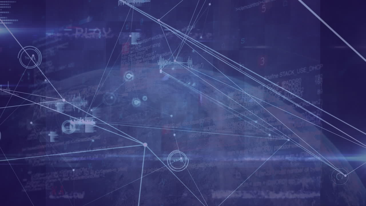 animación de la red de conexiones a través del procesamiento de datos