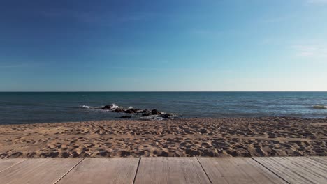 horizontal view of empty beach