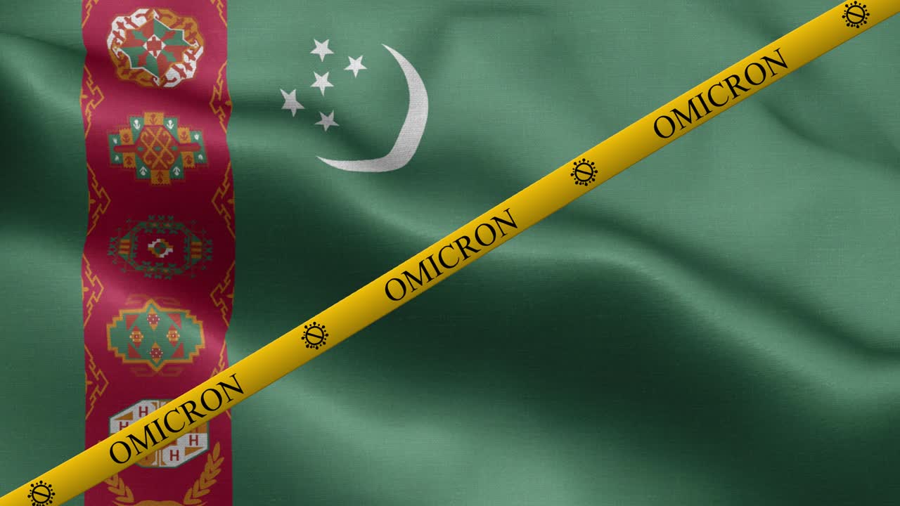 투르크메니스탄 발의 오미크론 변종과 금지 줄무 - 투르크메니스탄 발