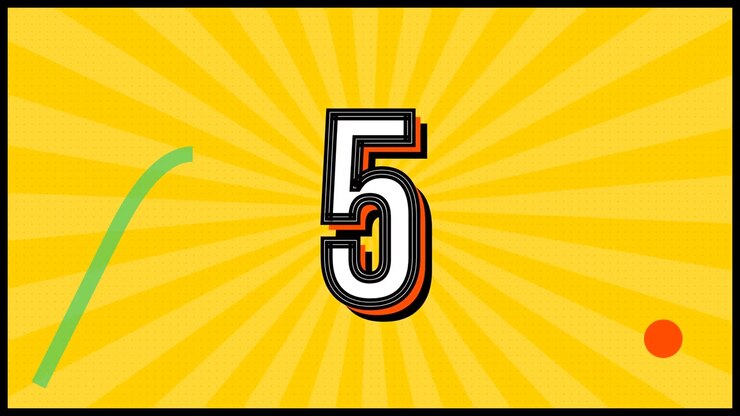 Animated Countdown Timer from Ten to Zero on Yellow Sunburst Background