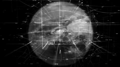 4k spinning holographic hud earth.
