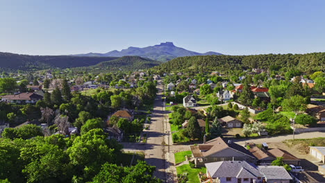 drone flyover of an old neighborhood in trinidad, colorado