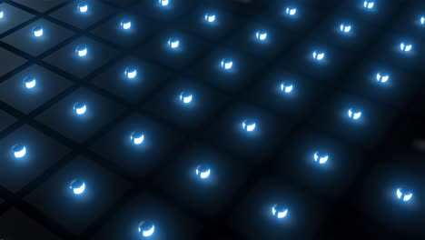 abstract glowing spheres on dark squares