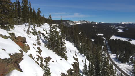 winter drone flying in colorado