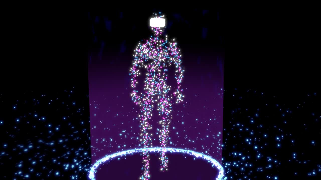 4K 3D motion design concept of the metaverse