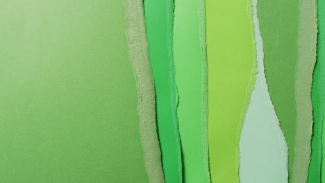 video of close up of torn pieces of green paper background