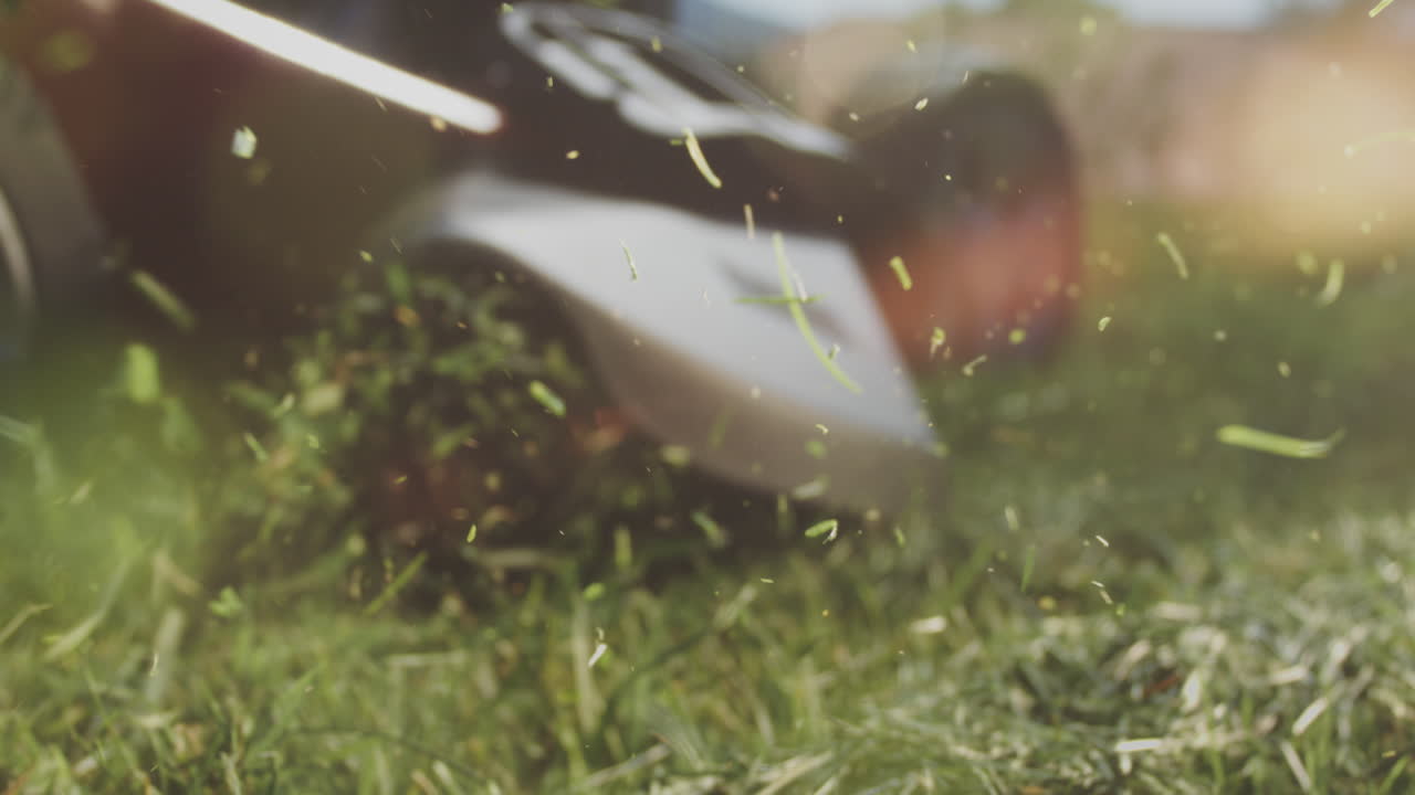 잔디를 잘라내는 잔디 기 기계