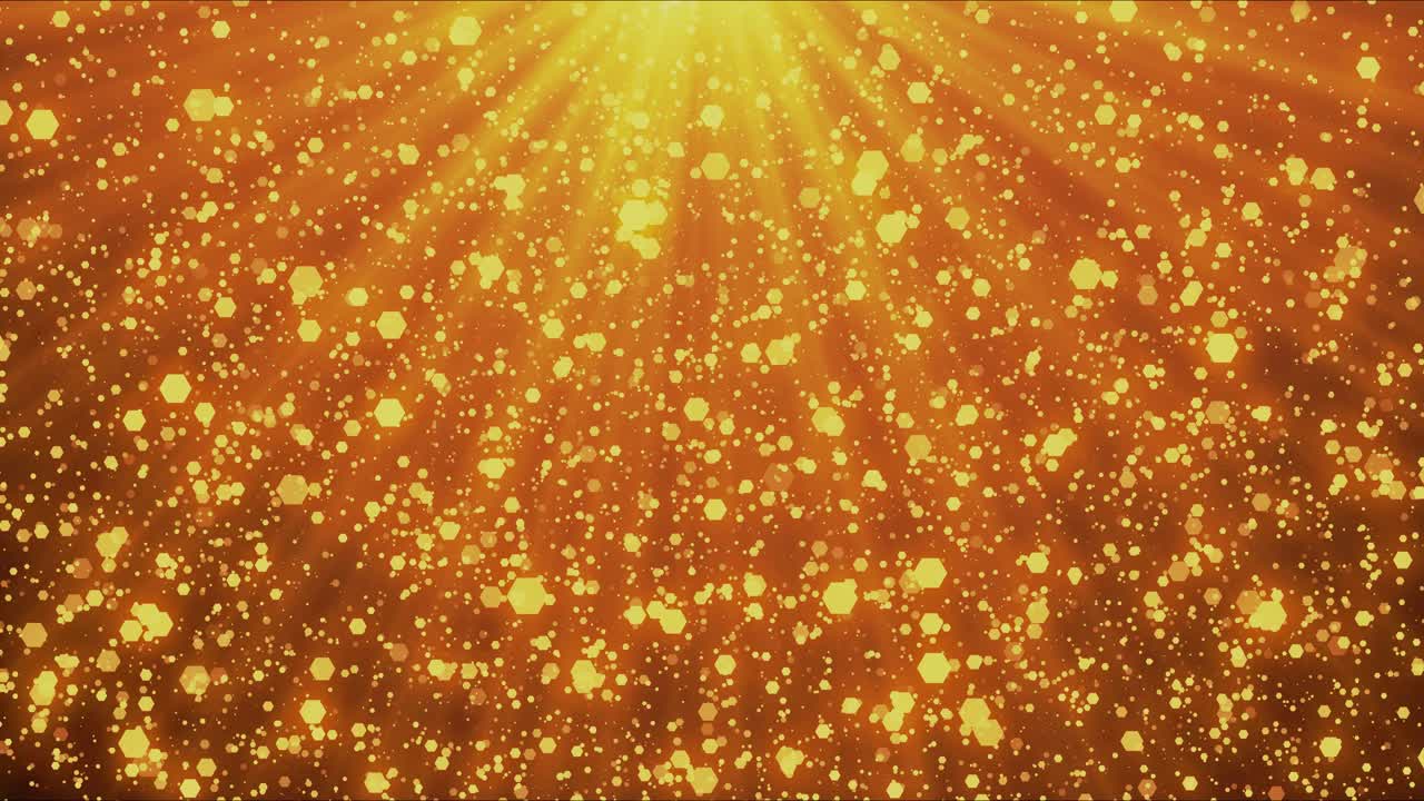 4K 고급 배경 시상식 후보 발표 골든 글리터 반짝이 및 보케 프레젠테이션