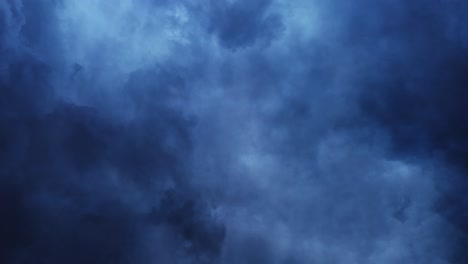 timelapse dark blue clouds and thunderstorm