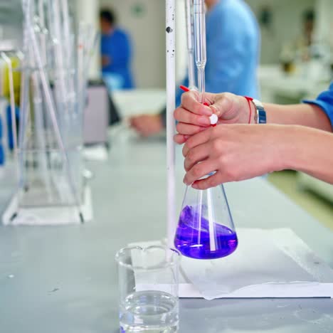pharmaceutical worker with equipment