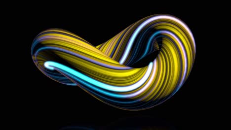 abstract 3d geometric art with glowing lines and shapes