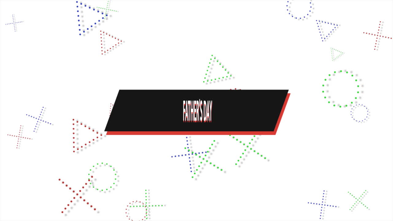 celebrar el día del padre con una bandera geométrica audaz y colorida