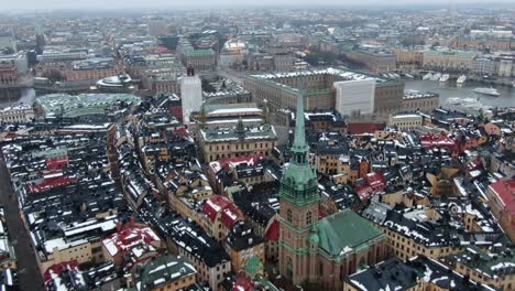 Drone-view-in-Stockholm,-Sweden