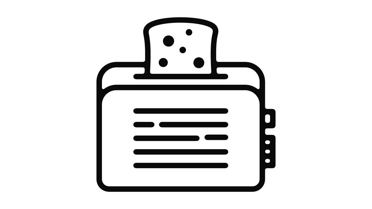 gráfico de movimiento de la línea de tostadora