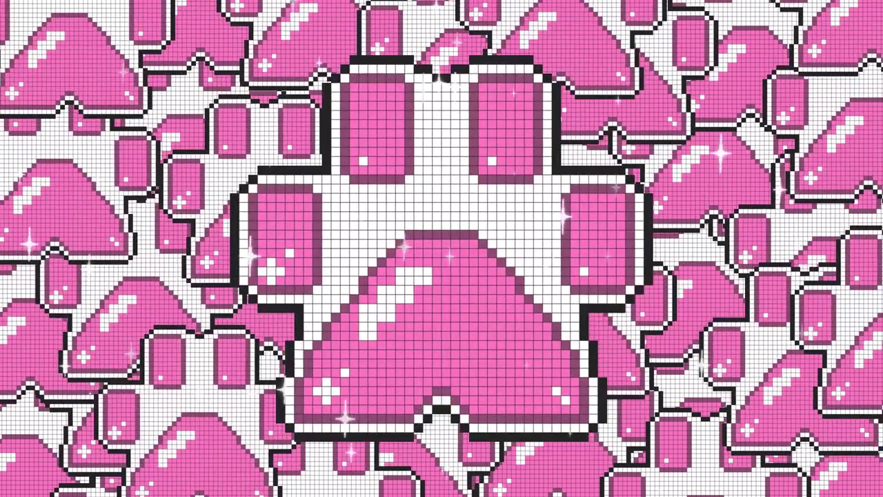 Pink Pixel Bib Overalls Pattern Background