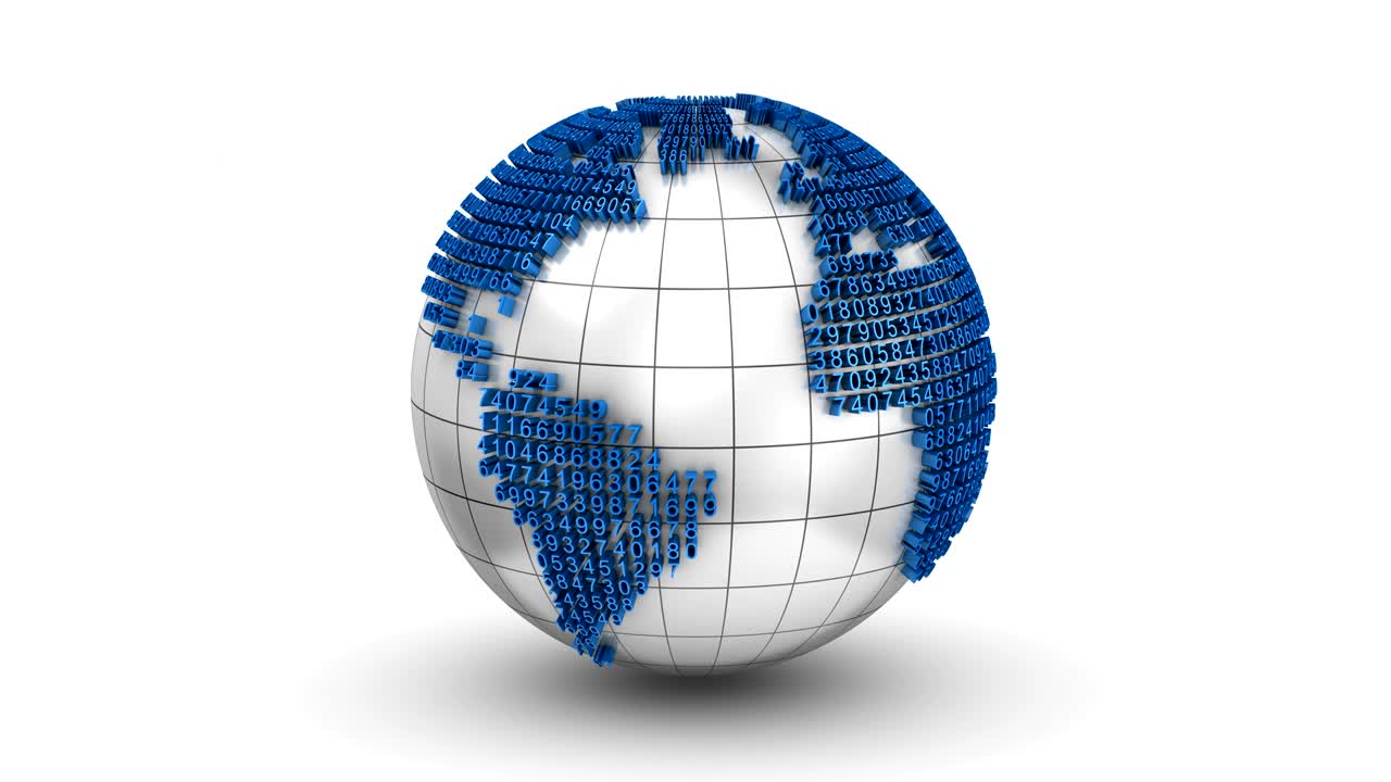 el código informático forma un globo