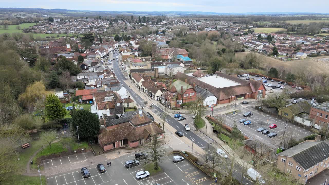 astillado ongar essex pov high street imágenes aéreas