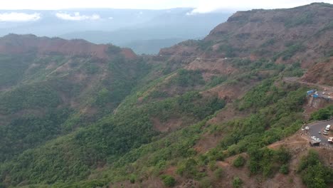 Amba-Ghat,-Maharashtra,-Indien---Drohnenaufnahmen-Aus-Der-Luft---Reisen-|-Straße-|-Westliches-Ghat-|-Indien-|-Ausflug