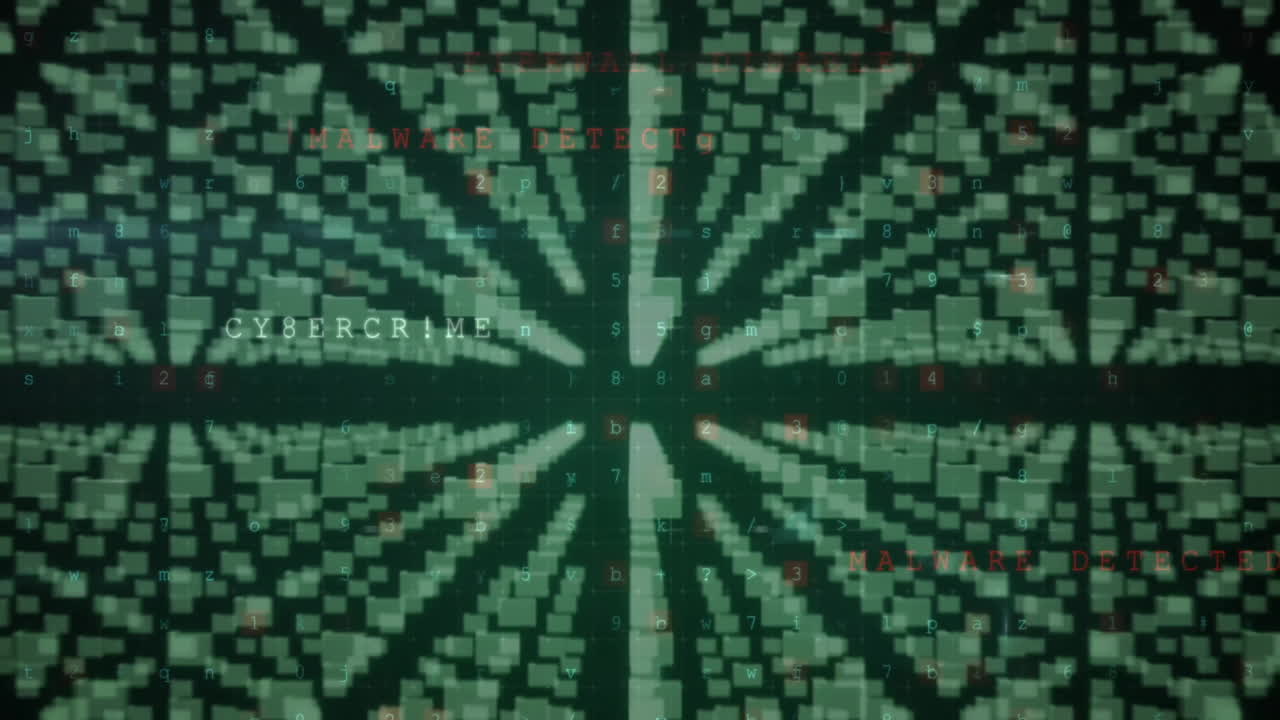 animación de un candado, lenguaje informático, números, letras, símbolos, textos sobre un fondo negro