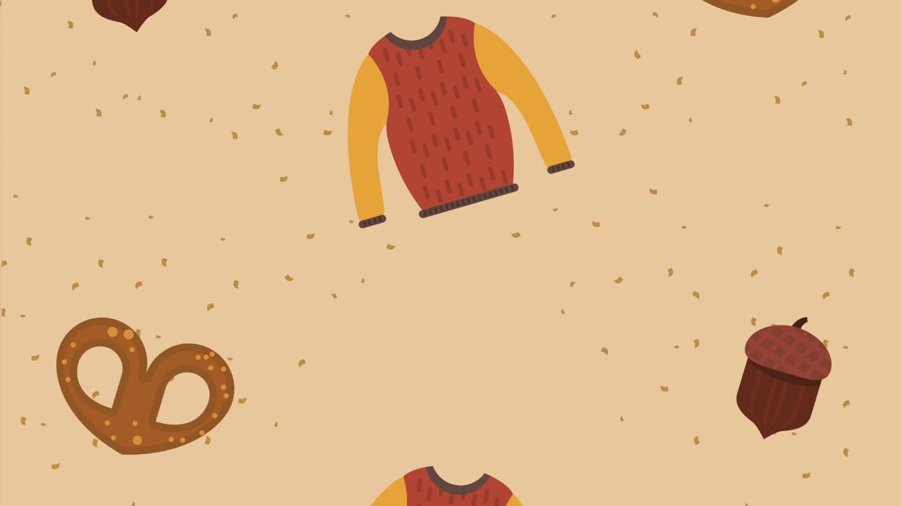 autumn season pattern animation