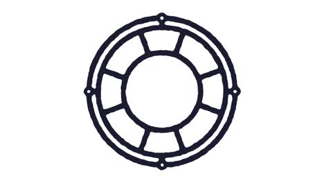lifebelt icon animation footage & alpha channel