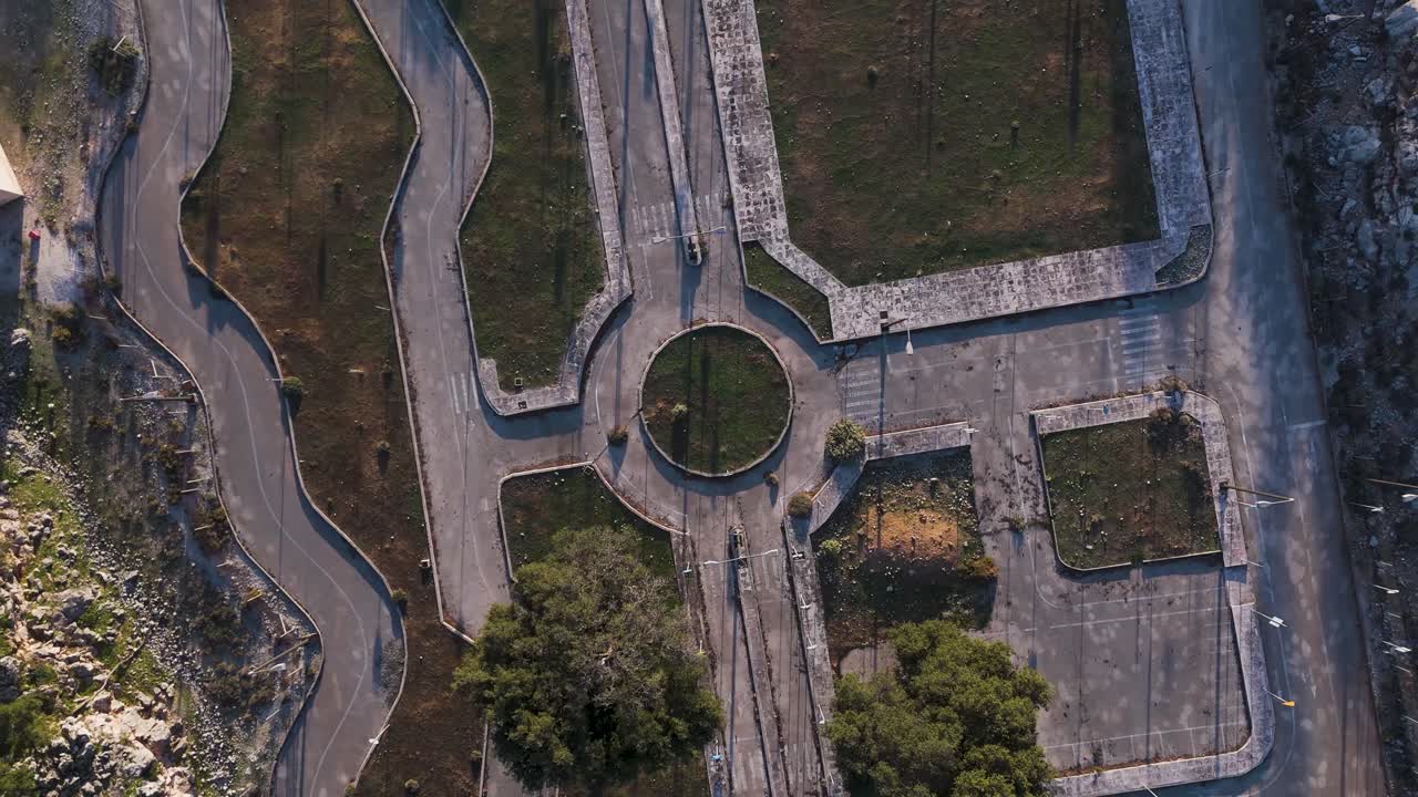 Aerial View of an Abandoned Driving Course