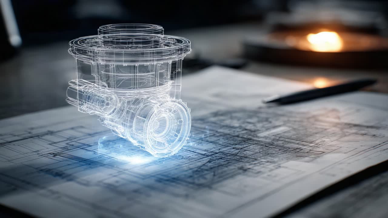 Innovative Engineering Concepts: A Detailed Examination of a 3D Modeled Mechanical Component on Technical Drawings for Advanced Design and Prototyping
