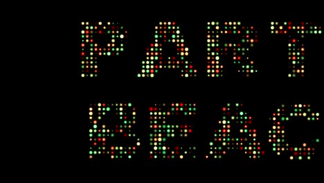 party beach led text