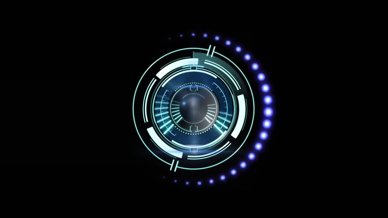 Animation of scope scanning on black background