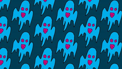 kids drawing pop art seamless background with theme of ghost
