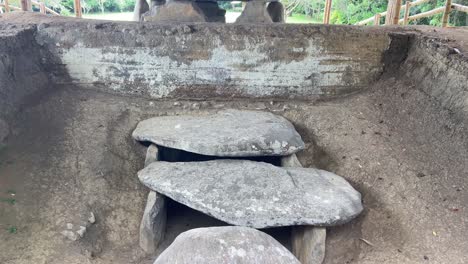 dolmen tomb of a cacique for the pre-columbian culture in san agustin, colombia