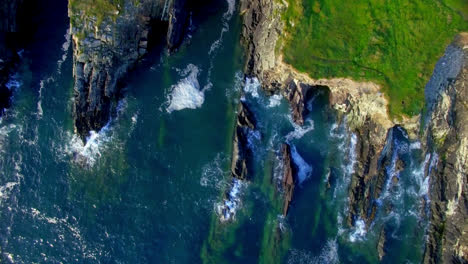 aerial of coastline 4k