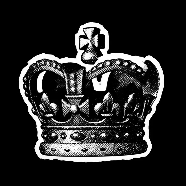 Illustrazione vintage animata di una corona reale