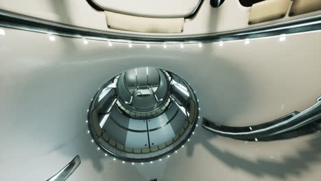 interior of futuristic internation space station