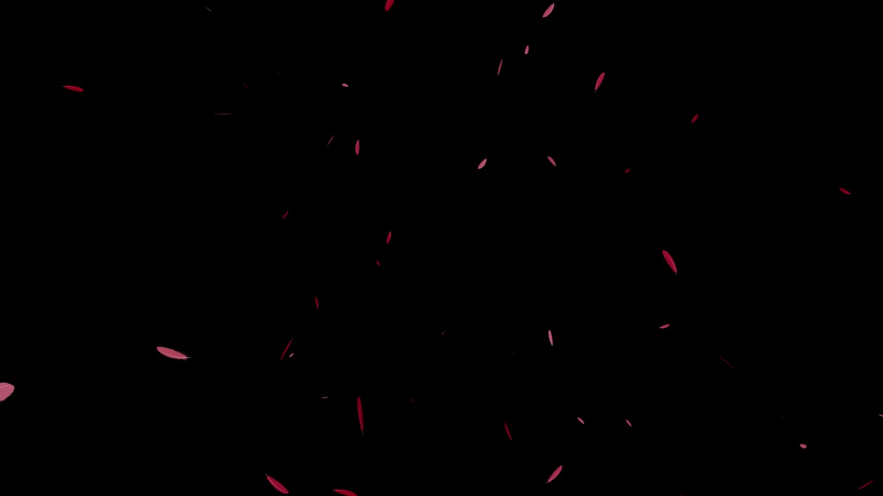 빨간 털 날아다니는 입자 모션 그래픽