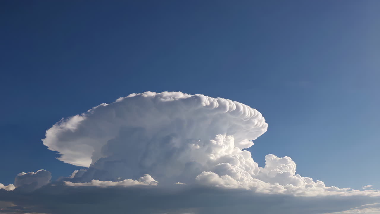 A majestic cumulonimbus cloud against a blue sky