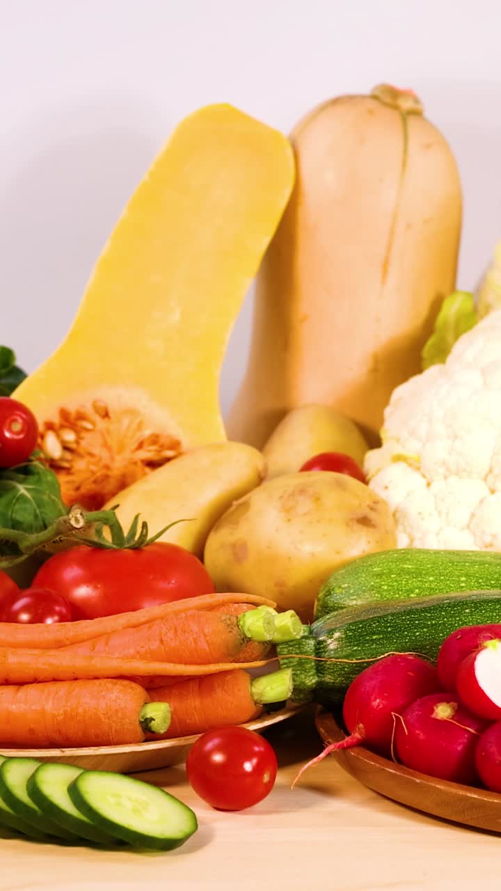 verduras variadas dispuestas sobre un fondo blanco
