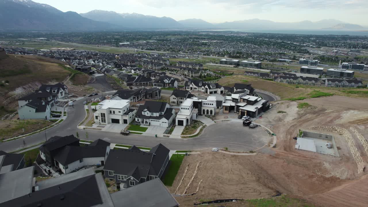 Real Estate Housing Market in Lehi, Utah County - Aerial Drone View