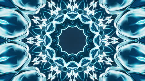 abstract glowing neon kaleidoscope pattern, 3d rendering.