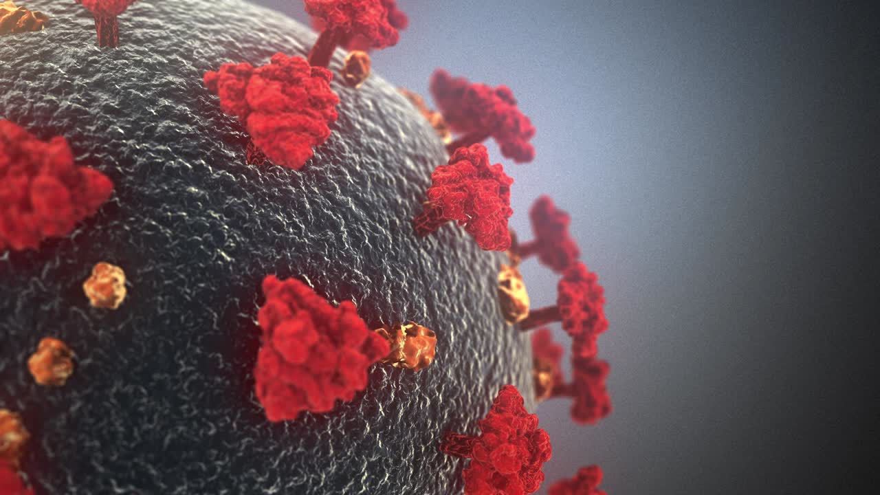 animación del ciclo de fondo del concepto del coronavirus covid-19