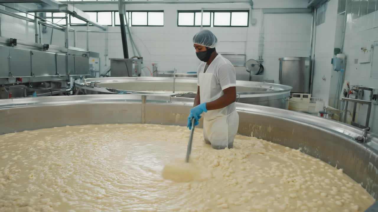 Cheese Making Process in an Industrial Setting