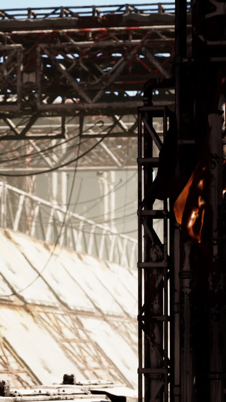 estructura industrial en ruinas