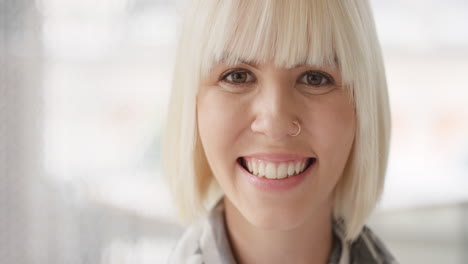 portrait of successful businesswoman entrepreneur at busy office