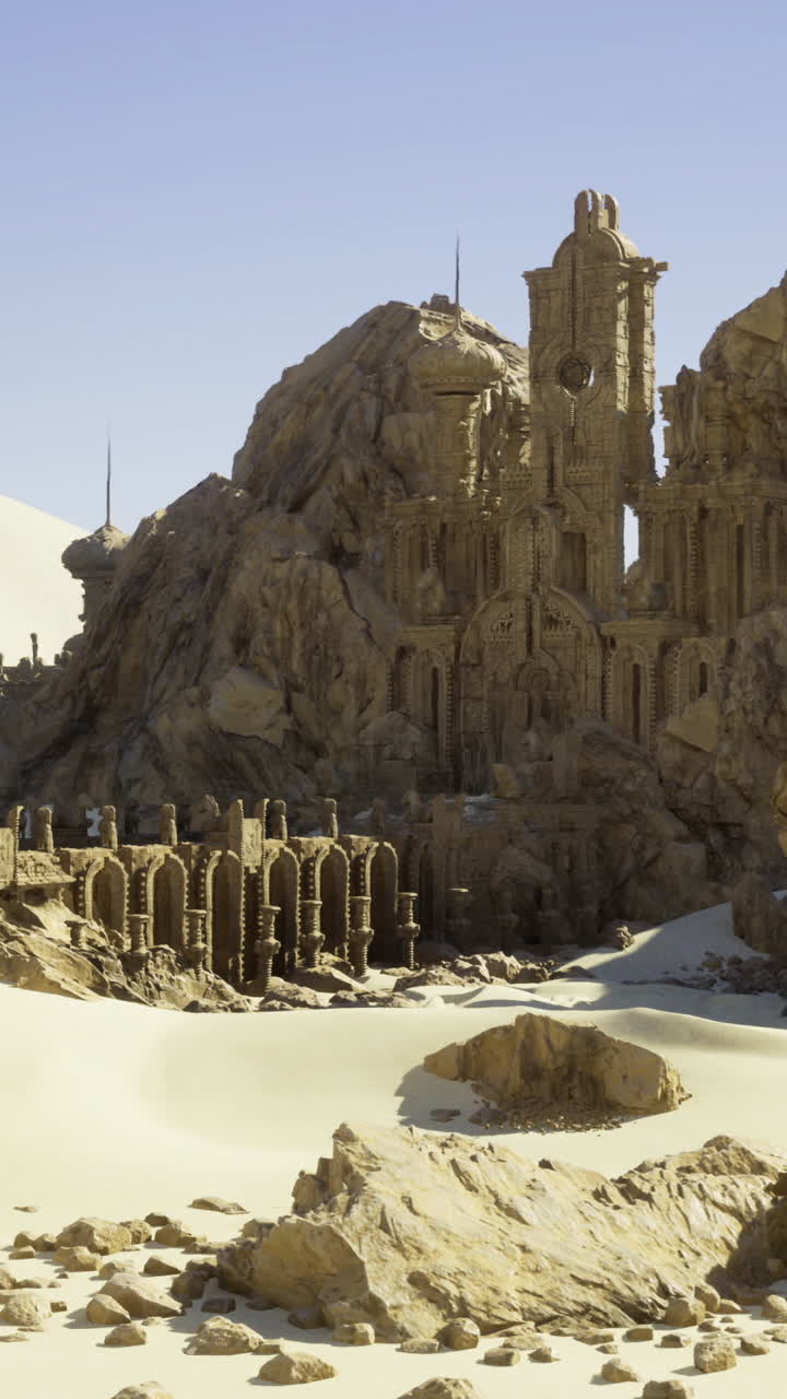 Ancient desert ruins reveal hidden architecture in a remote landscape