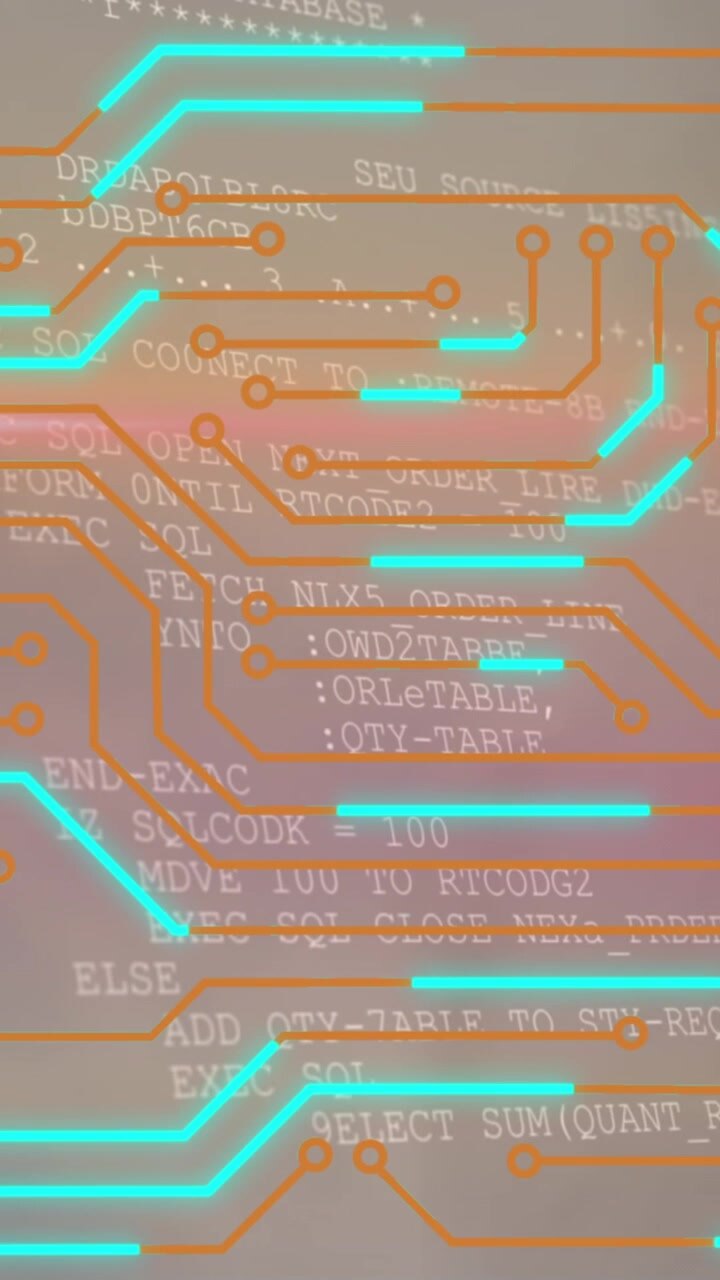 Animation of data processing over digital tunnel
