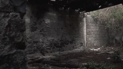 abandoned interior of a ruined building