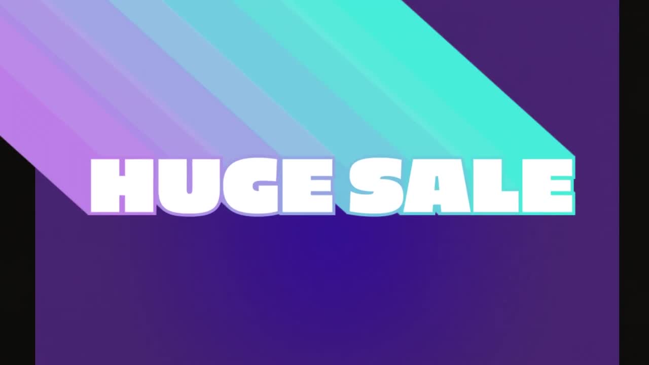 animación de texto de venta enorme sobre la gente en la oficina